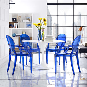 ModwayModway Casper Dining Armchairs Set of 4 EEI-1769 EEI-1769-BLU- BetterPatio.com