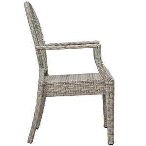 ModwayModway Casper Dining Outdoor Patio Armchair EEI-2683 EEI-2683-BRN- BetterPatio.com