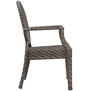 ModwayModway Casper Outdoor Patio Dining Armchair EEI-2683 EEI-2683-BRN- BetterPatio.com