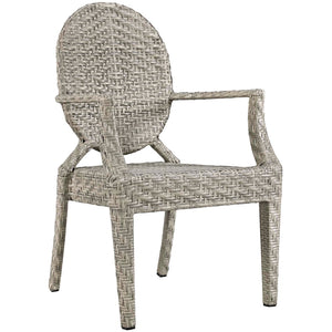 ModwayModway Casper Outdoor Patio Dining Armchair EEI-2683 EEI-2683-LGR- BetterPatio.com