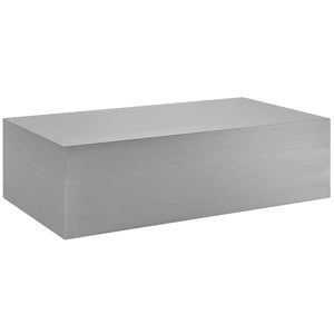 ModwayModway Cast Stainless Steel Coffee Table EEI-2098 EEI-2098-SLV- BetterPatio.com