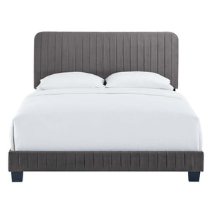 ModwayModway Celine Channel Tufted Performance Velvet Full Bed MOD-6331 MOD-6331-GRY- BetterPatio.com