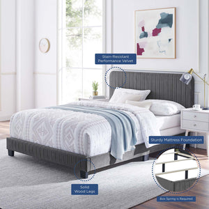 ModwayModway Celine Channel Tufted Performance Velvet Full Bed MOD-6331 MOD-6331-GRY- BetterPatio.com