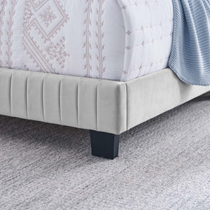 ModwayModway Celine Channel Tufted Performance Velvet Full Bed MOD-6331 MOD-6331-LGR- BetterPatio.com