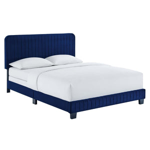 ModwayModway Celine Channel Tufted Performance Velvet Full Bed MOD-6331 MOD-6331-NAV- BetterPatio.com