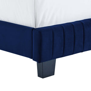 ModwayModway Celine Channel Tufted Performance Velvet Full Bed MOD-6331 MOD-6331-NAV- BetterPatio.com