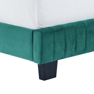 ModwayModway Celine Channel Tufted Performance Velvet Full Bed MOD-6331 MOD-6331-TEA- BetterPatio.com