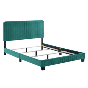 ModwayModway Celine Channel Tufted Performance Velvet Full Bed MOD-6331 MOD-6331-TEA- BetterPatio.com