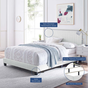 ModwayModway Celine Channel Tufted Performance Velvet Full Bed MOD-6331 MOD-6331-WHI- BetterPatio.com