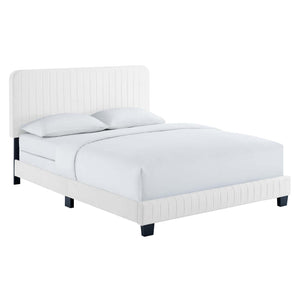 ModwayModway Celine Channel Tufted Performance Velvet Full Bed MOD-6331 MOD-6331-WHI- BetterPatio.com