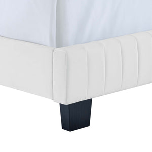 ModwayModway Celine Channel Tufted Performance Velvet Full Bed MOD-6331 MOD-6331-WHI- BetterPatio.com