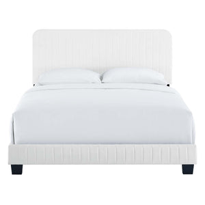 ModwayModway Celine Channel Tufted Performance Velvet Full Bed MOD-6331 MOD-6331-WHI- BetterPatio.com