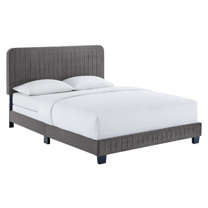 ModwayModway Celine Channel Tufted Performance Velvet King Bed MOD-6329 MOD-6329-GRY- BetterPatio.com