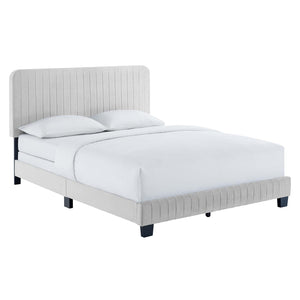 ModwayModway Celine Channel Tufted Performance Velvet King Bed MOD-6329 MOD-6329-LGR- BetterPatio.com