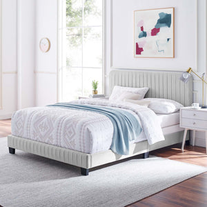 ModwayModway Celine Channel Tufted Performance Velvet King Bed MOD-6329 MOD-6329-LGR- BetterPatio.com