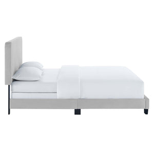 ModwayModway Celine Channel Tufted Performance Velvet King Bed MOD-6329 MOD-6329-LGR- BetterPatio.com