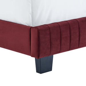 ModwayModway Celine Channel Tufted Performance Velvet King Bed MOD-6329 MOD-6329-MAR- BetterPatio.com