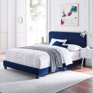 ModwayModway Celine Channel Tufted Performance Velvet King Bed MOD-6329 MOD-6329-NAV- BetterPatio.com