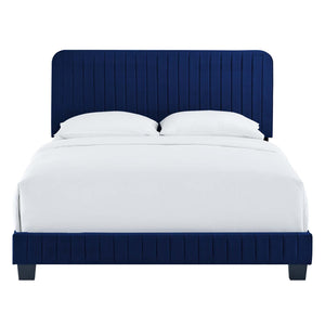 ModwayModway Celine Channel Tufted Performance Velvet King Bed MOD-6329 MOD-6329-NAV- BetterPatio.com