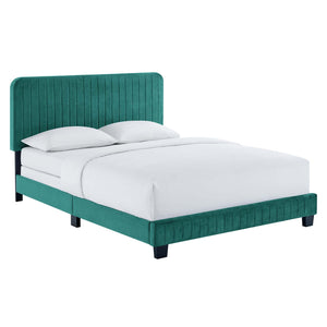 ModwayModway Celine Channel Tufted Performance Velvet King Bed MOD-6329 MOD-6329-TEA- BetterPatio.com