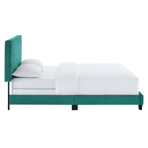 ModwayModway Celine Channel Tufted Performance Velvet King Bed MOD-6329 MOD-6329-TEA- BetterPatio.com