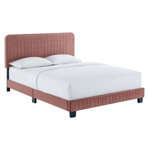 ModwayModway Celine Channel Tufted Performance Velvet King Platform Bed MOD-6333 MOD-6333-DUS- BetterPatio.com