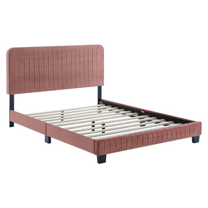 ModwayModway Celine Channel Tufted Performance Velvet King Platform Bed MOD-6333 MOD-6333-DUS- BetterPatio.com