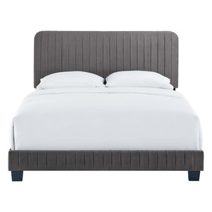 ModwayModway Celine Channel Tufted Performance Velvet King Platform Bed MOD-6333 MOD-6333-GRY- BetterPatio.com