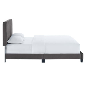 ModwayModway Celine Channel Tufted Performance Velvet King Platform Bed MOD-6333 MOD-6333-GRY- BetterPatio.com