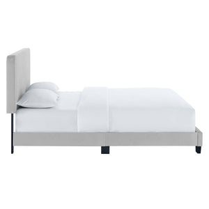 ModwayModway Celine Channel Tufted Performance Velvet King Platform Bed MOD-6333 MOD-6333-LGR- BetterPatio.com