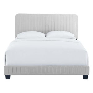 ModwayModway Celine Channel Tufted Performance Velvet King Platform Bed MOD-6333 MOD-6333-LGR- BetterPatio.com