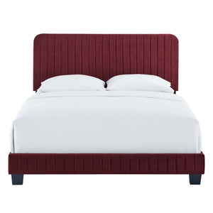 ModwayModway Celine Channel Tufted Performance Velvet King Platform Bed MOD-6333 MOD-6333-MAR- BetterPatio.com