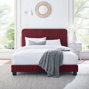 ModwayModway Celine Channel Tufted Performance Velvet King Platform Bed MOD-6333 MOD-6333-MAR- BetterPatio.com