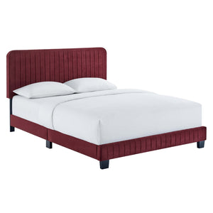 ModwayModway Celine Channel Tufted Performance Velvet King Platform Bed MOD-6333 MOD-6333-MAR- BetterPatio.com