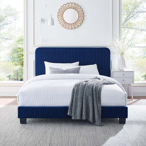 ModwayModway Celine Channel Tufted Performance Velvet King Platform Bed MOD-6333 MOD-6333-NAV- BetterPatio.com