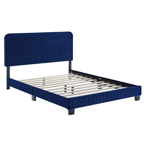 ModwayModway Celine Channel Tufted Performance Velvet King Platform Bed MOD-6333 MOD-6333-NAV- BetterPatio.com