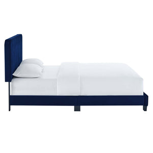 ModwayModway Celine Channel Tufted Performance Velvet King Platform Bed MOD-6333 MOD-6333-NAV- BetterPatio.com