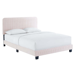 ModwayModway Celine Channel Tufted Performance Velvet King Platform Bed MOD-6333 MOD-6333-PNK- BetterPatio.com