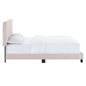 ModwayModway Celine Channel Tufted Performance Velvet King Platform Bed MOD-6333 MOD-6333-PNK- BetterPatio.com