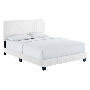 ModwayModway Celine Channel Tufted Performance Velvet King Platform Bed MOD-6333 MOD-6333-WHI- BetterPatio.com