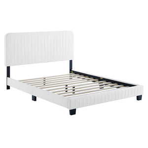 ModwayModway Celine Channel Tufted Performance Velvet King Platform Bed MOD-6333 MOD-6333-WHI- BetterPatio.com