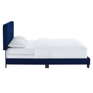 ModwayModway Celine Channel Tufted Performance Velvet Queen Bed MOD-6330 MOD-6330-NAV- BetterPatio.com