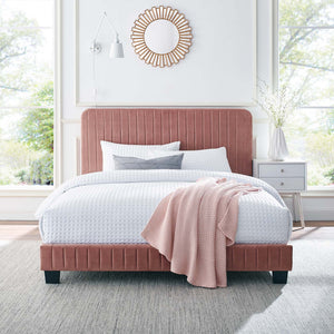 ModwayModway Celine Channel Tufted Performance Velvet Queen Platform Bed MOD-6334 MOD-6334-DUS- BetterPatio.com