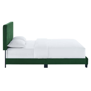 ModwayModway Celine Channel Tufted Performance Velvet Queen Platform Bed MOD-6334 MOD-6334-EME- BetterPatio.com