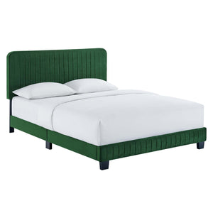 ModwayModway Celine Channel Tufted Performance Velvet Queen Platform Bed MOD-6334 MOD-6334-EME- BetterPatio.com