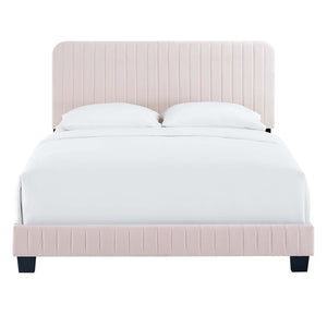 ModwayModway Celine Channel Tufted Performance Velvet Queen Platform Bed MOD-6334 MOD-6334-PNK- BetterPatio.com