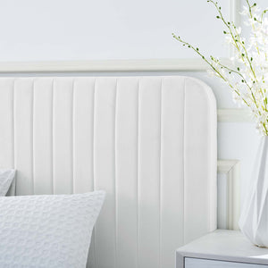 ModwayModway Celine Channel Tufted Performance Velvet Queen Platform Bed MOD-6334 MOD-6334-WHI- BetterPatio.com