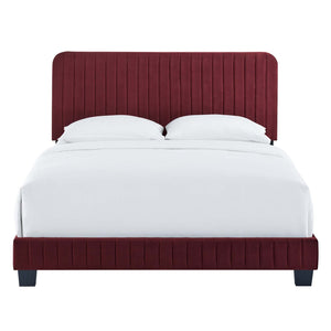 ModwayModway Celine Channel Tufted Performance Velvet Twin Bed MOD-6332 MOD-6332-MAR- BetterPatio.com