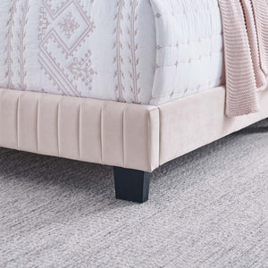 ModwayModway Celine Channel Tufted Performance Velvet Twin Bed MOD-6332 MOD-6332-PNK- BetterPatio.com