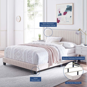 ModwayModway Celine Channel Tufted Performance Velvet Twin Bed MOD-6332 MOD-6332-PNK- BetterPatio.com